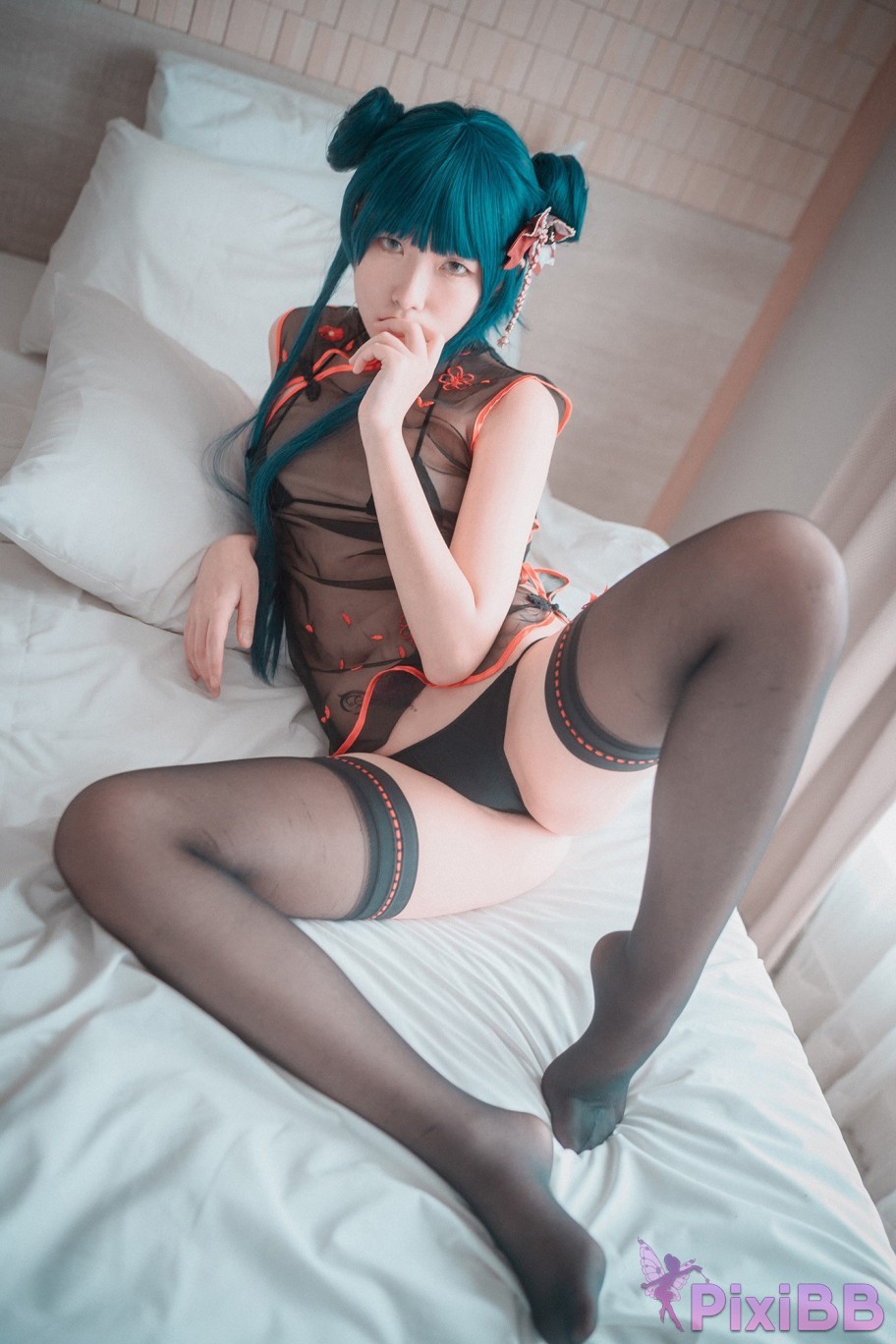 DJAWA Photo Sonson Sheer Qipao Girl PixiBB.COM 025