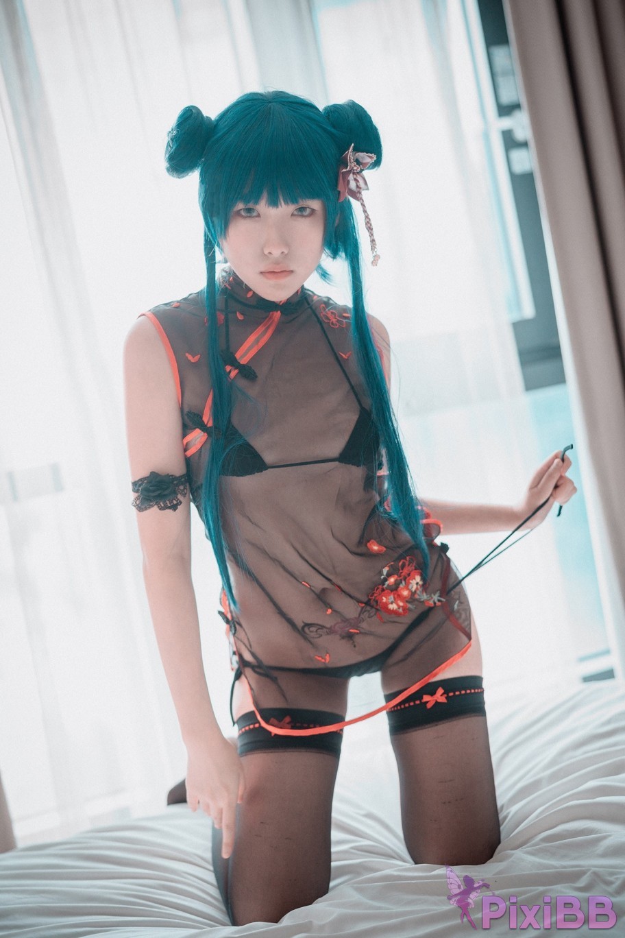 DJAWA Photo Sonson Sheer Qipao Girl PixiBB.COM 034