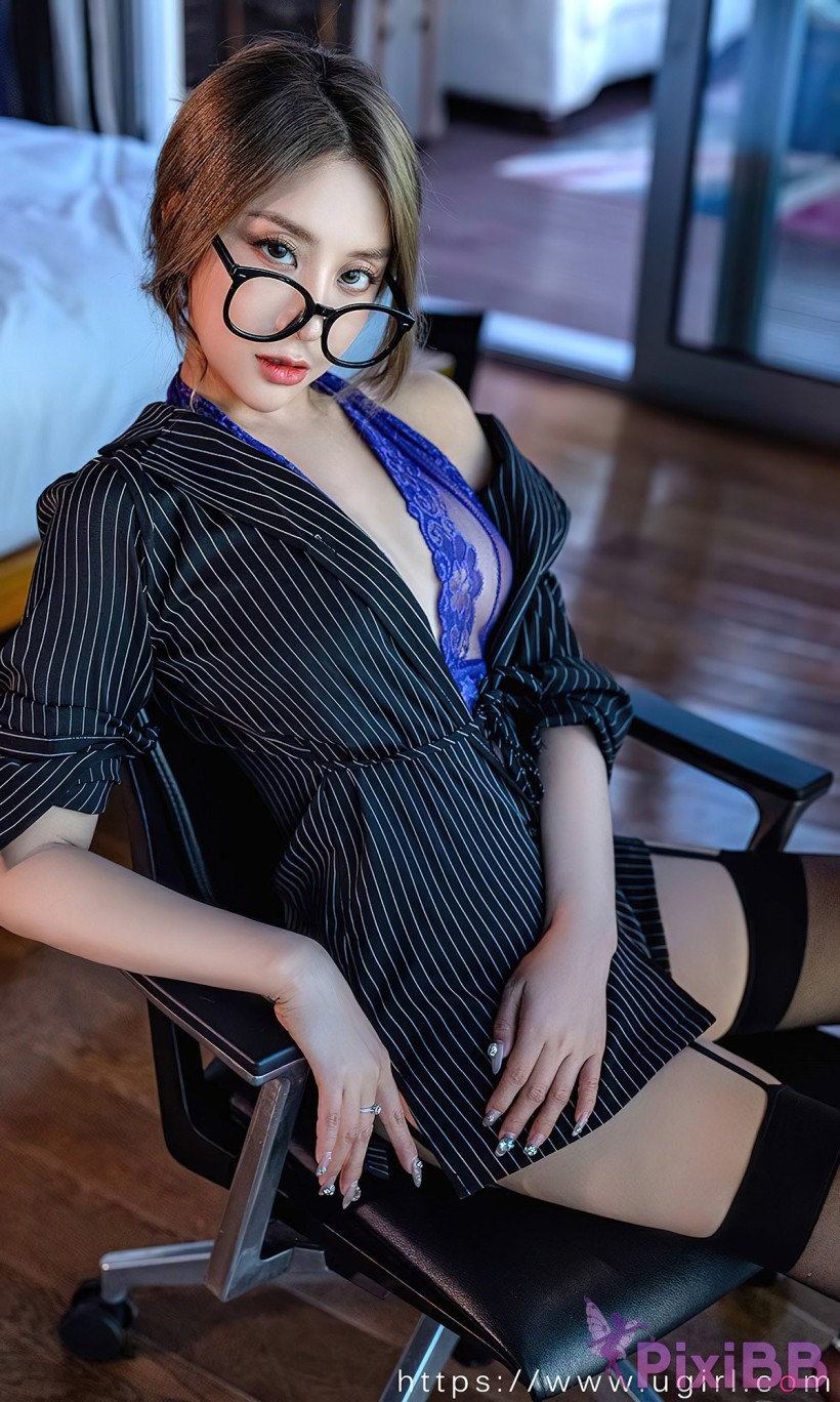 Ugirls Love the beauties No 2702 Xiao Hui Xiaohui Suit with black silk PixiBB.COM 023