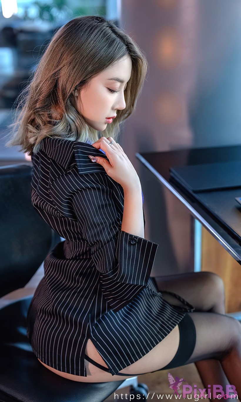 Ugirls Love the beauties No 2702 Xiao Hui Xiaohui Suit with black silk PixiBB.COM 027