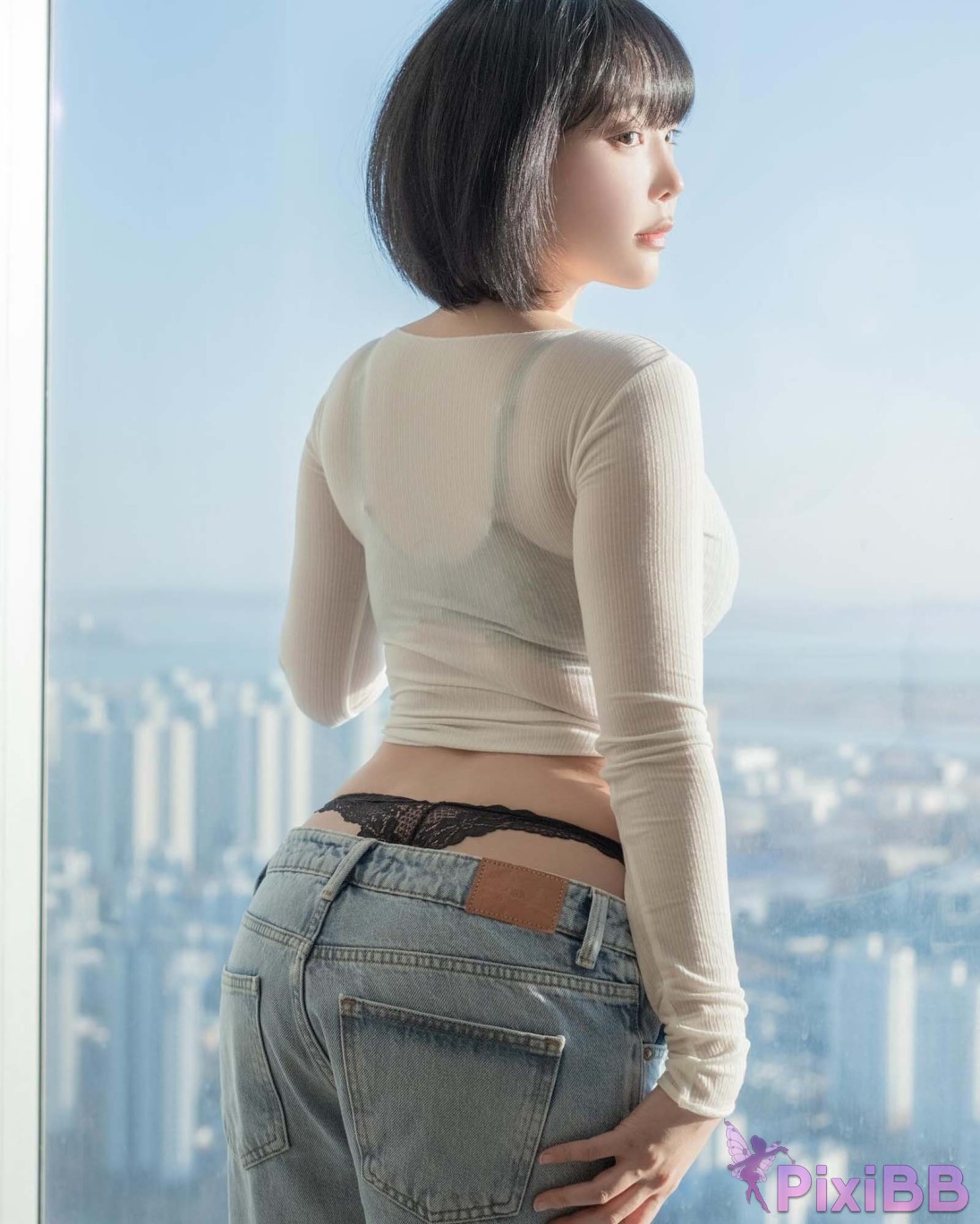 Kang In kyung White T Shirt and Jeans Concept PixiBB.COM 013