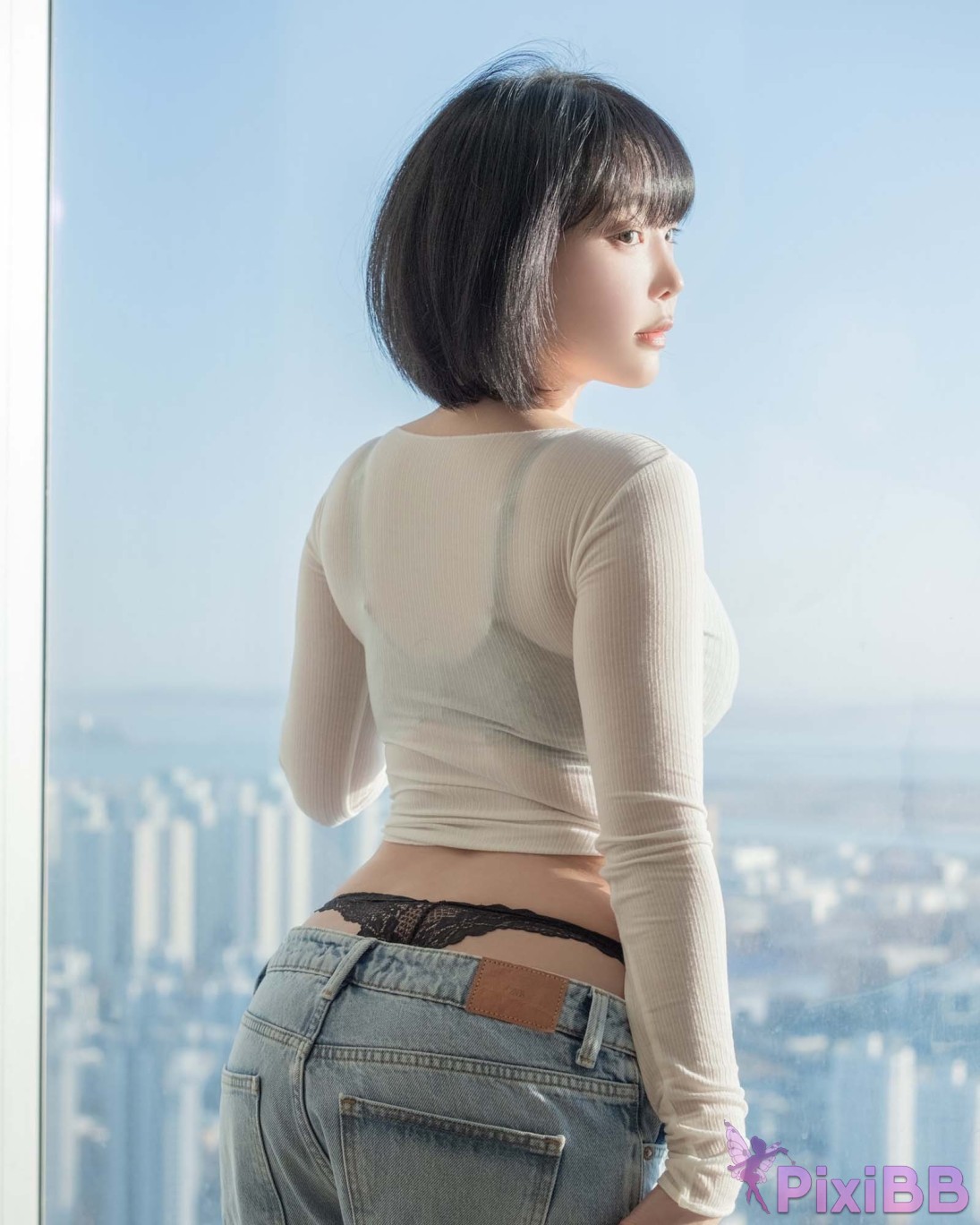 Kang In kyung White T Shirt and Jeans Concept PixiBB.COM 017