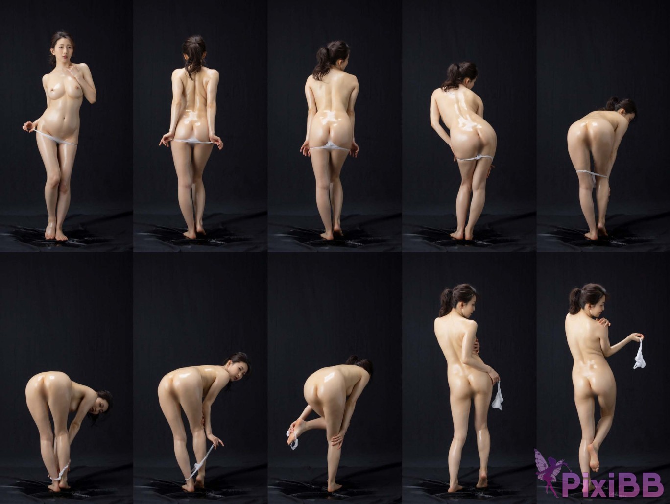 Japanese Idol Hikari Kisaki Nude Pose Photobook A book of Absolute Adults see through shiny poses PixiBB.COM 041